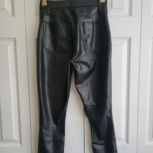 Abercrombie & Fitch Curve Love Vegan Leather Black Skinny Pants - Picture 10 of 11